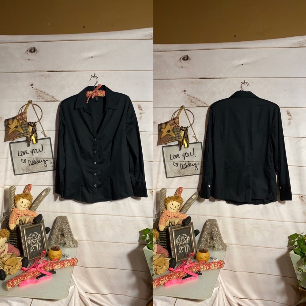 Banana Republic; Black; Blouse; Top; Shirt; L - Picture 7 of 7